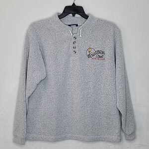 Vintage New Orleans Bourbon Street Henley Knit Sweater Size Large